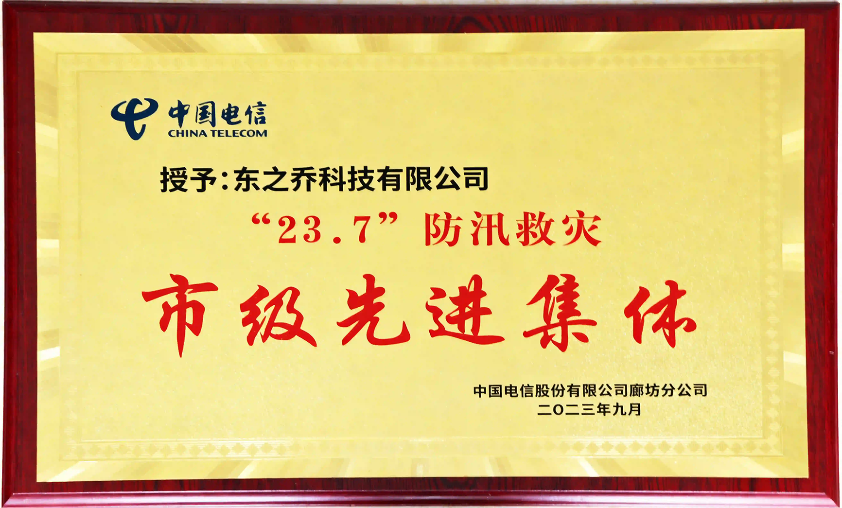“23.7”防汛救灾市级先进集体